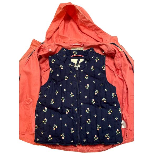 Hanna Andersson 2 in 1 Jacket with Floral Vest‎ in Imagine Pink Size 6-7 120cm - Picture 8 of 10